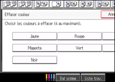 Illustration de l'écran du panneau de commande