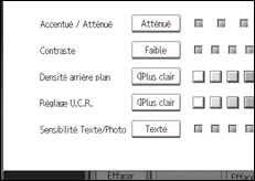 Illustration de l'écran du panneau de commande