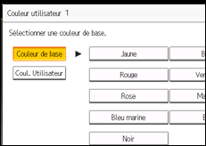 Illustration de l'écran du panneau de commande