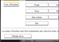 Illustration de l'écran du panneau de commande