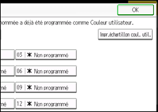 Illustration de l'écran du panneau de commande