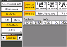 Illustration de l'écran du panneau de commande