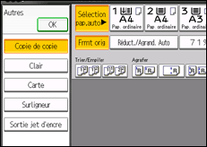 Illustration de l'écran du panneau de commande