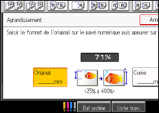 Illustration de l'écran du panneau de commande