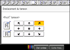 Illustration de l'écran du panneau de commande