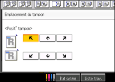 Illustration de l'écran du panneau de commande