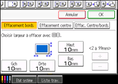 Illustration de l'écran du panneau de commande