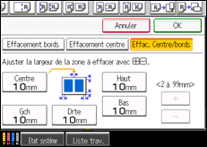 Illustration de l'écran du panneau de commande