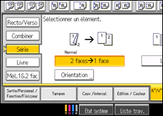 Illustration de l'écran du panneau de commande