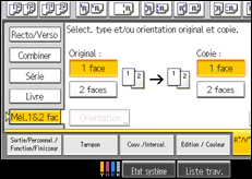 Illustration de l'écran du panneau de commande
