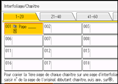 Illustration de l'écran du panneau de commande