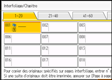 Illustration de l'écran du panneau de commande