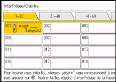 Illustration de l'écran du panneau de commande