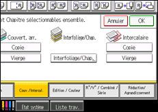 Illustration de l'écran du panneau de commande