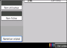 Illustration de l'écran du panneau de commande