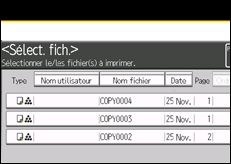 Illustration de l'écran du panneau de commande