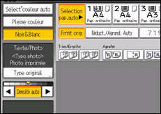 Illustration de l'écran du panneau de commande