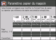 Illustration de l'&eacute;cran du panneau de commande