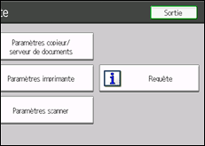 Illustration de l'&eacute;cran du panneau de commande