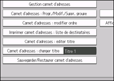 Illustration de l'écran du panneau de commande