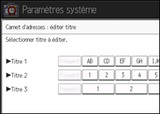 Illustration de l'écran du panneau de commande