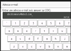 Illustration de l'écran du panneau de commande