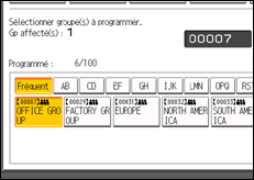 Illustration de l'écran du panneau de commande