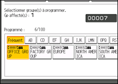 Illustration de l'écran du panneau de commande