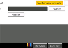 Illustration de l'écran du panneau de commande