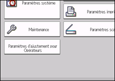 Illustration de l'écran du panneau de commande