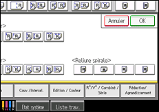 Illustration de l'&eacute;cran du panneau de commande