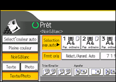 Illustration de l'&eacute;cran du panneau de commande