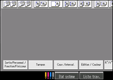 Illustration de l'écran du panneau de commande
