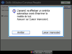 Illustration de l'écran du panneau de commande