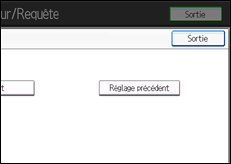 Illustration de l'écran du panneau de commande