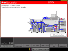 Illustration de l'écran du panneau de commande