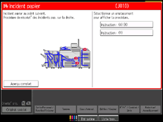 Illustration de l'écran du panneau de commande