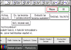 A kezelőpanel ismertetése