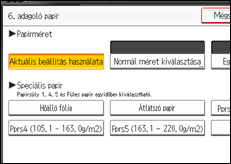 A kezelőpanel ismertetése