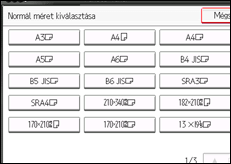 A kezelőpanel ismertetése