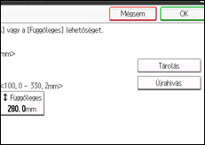 A kezelőpanel ismertetése