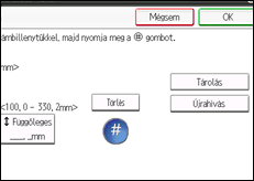 A kezelőpanel ismertetése