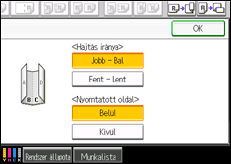 A kezelőpanel ismertetése