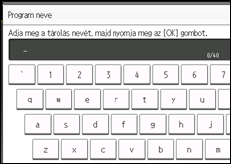 A kezelőpanel ismertetése
