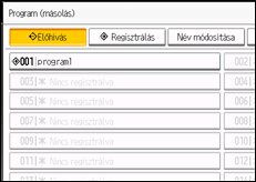 A kezelőpanel ismertetése