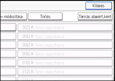 A kezelőpanel ismertetése