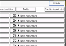 A kezelőpanel ismertetése
