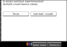 A kezelőpanel ismertetése