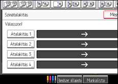 A kezelőpanel ismertetése