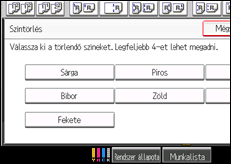 A kezelőpanel ismertetése